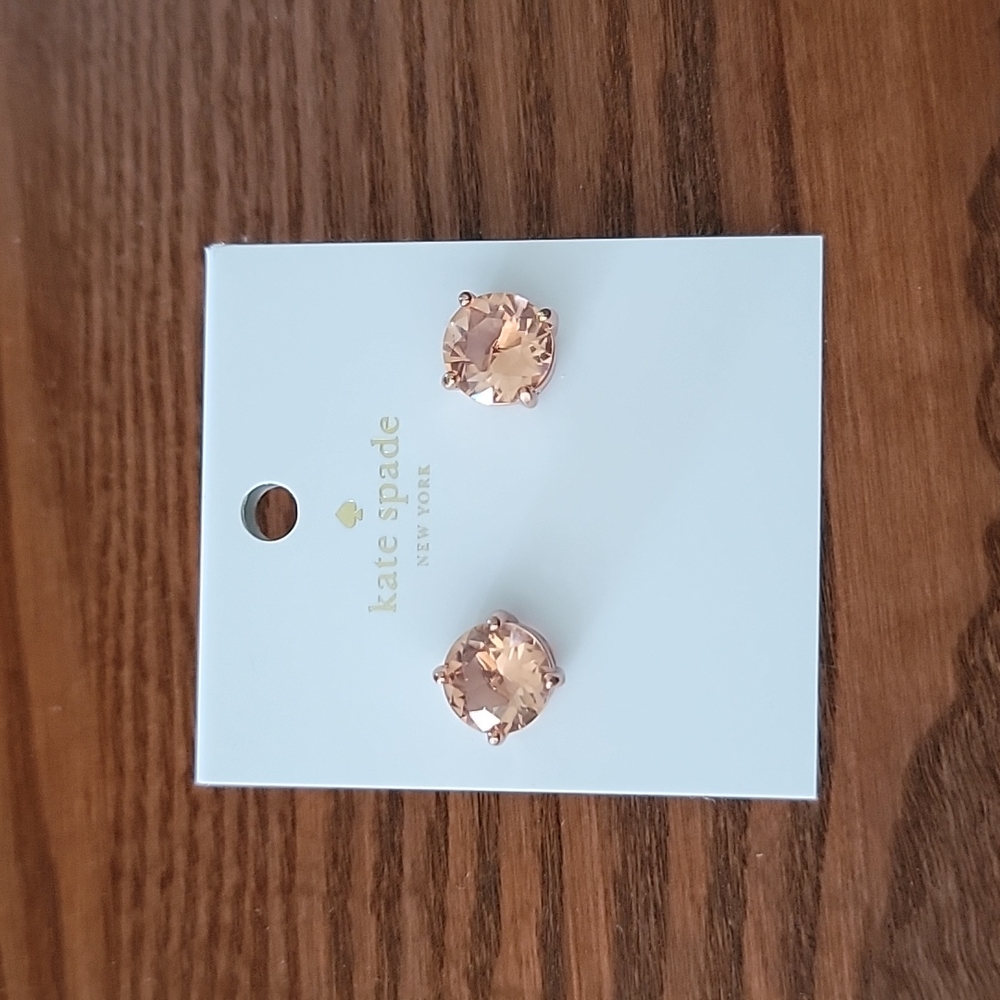 Kade Spade Peach Crystal Gumdrop Earrings